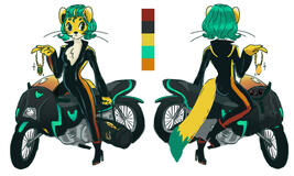 character design practice combining three prompts from my friends: stoat, thief, and a color palette.