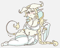 pin-up doodle of my character belphie